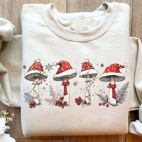 Christmas Mushroom Hippie Holiday Sweatshirt