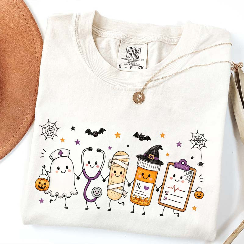 Halloween Nursing Doodle T-Shirt