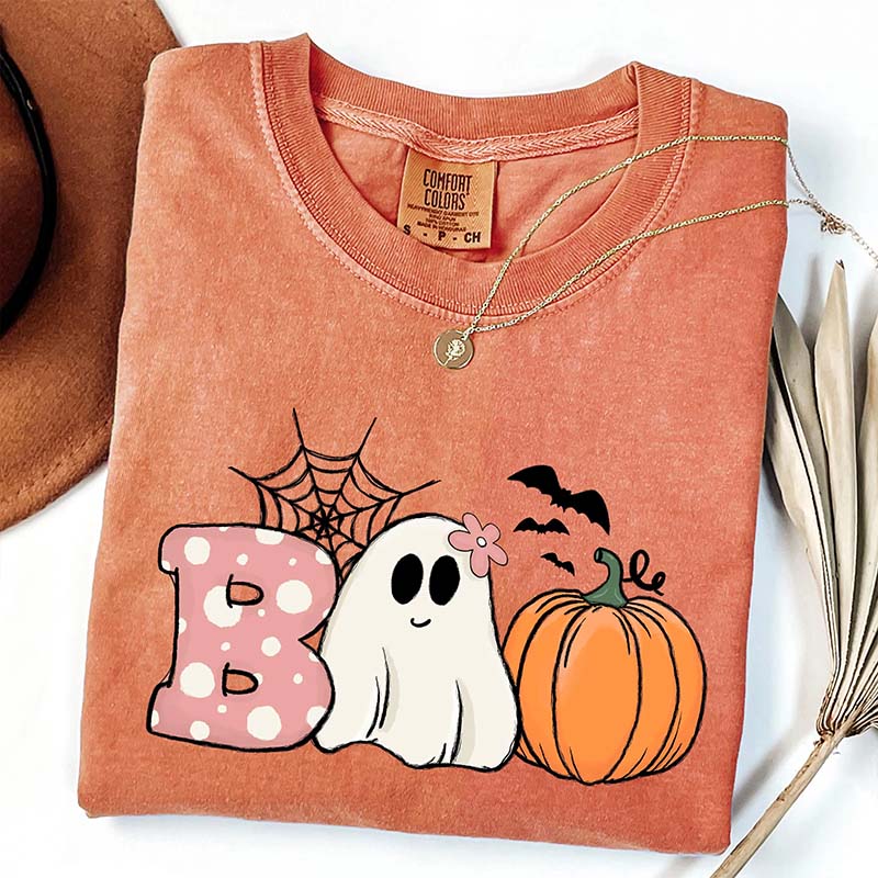 Boo Comfort Colors Pumpkin T-Shirt
