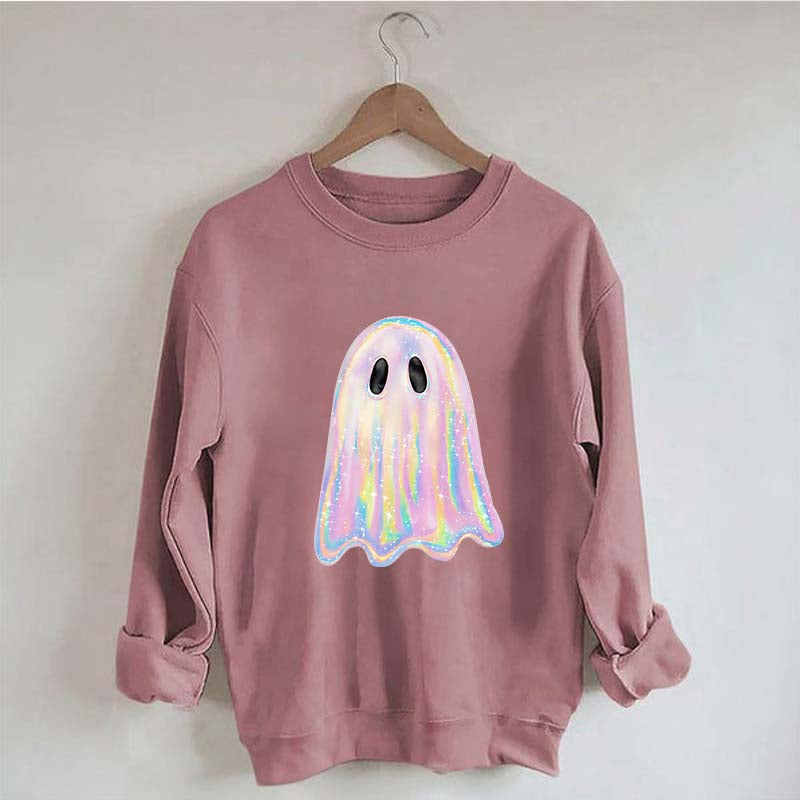 Retro Disco Iridescent Ghost Sweatshirt