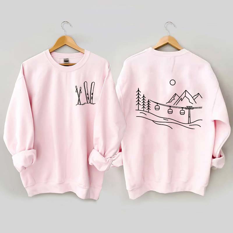Minimalist Ski Design Sweatshirt