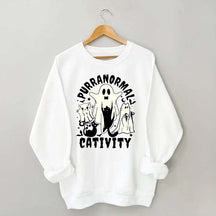 Purranormal Cativity Spooky Ghost Cat Sweatshirt