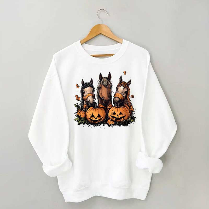 Halloween Horse Pumpkin Sweatshirt