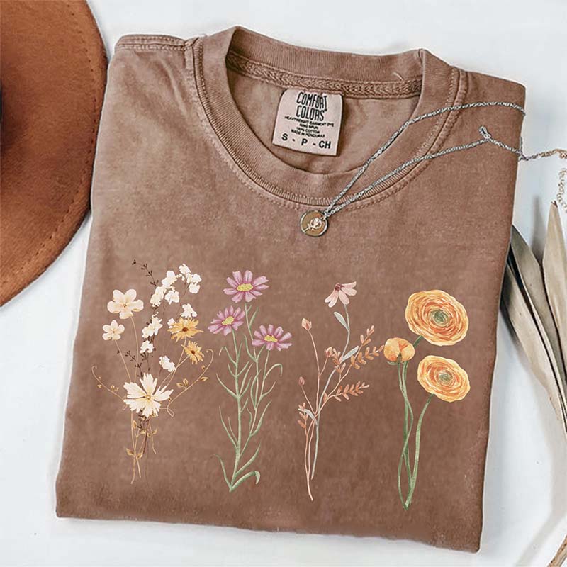 Wild Flower Meadow Cottagecore Aesthetic T-Shirt