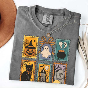 Halloween Cute Ghost Pumpkin Cat T-Shirt