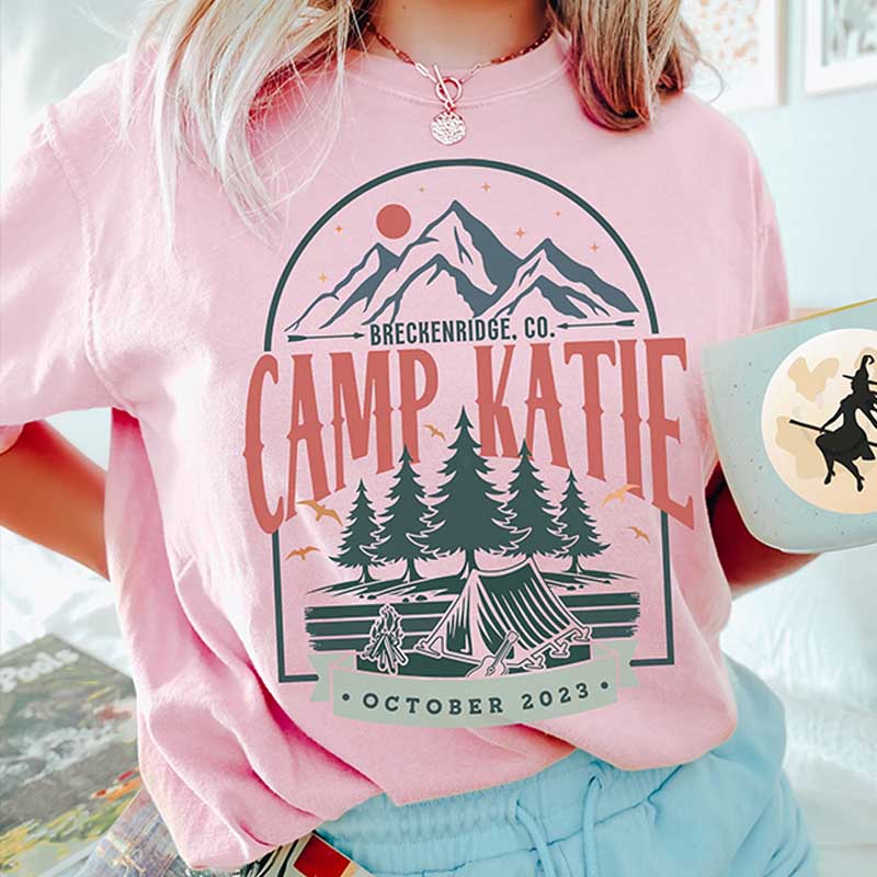 Custom Camping Vintage Bachelorette T-Shirt