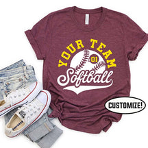 Custom Softball Mom T-Shirt