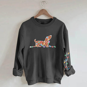 Dachshund Christmas Light Sweatshirt