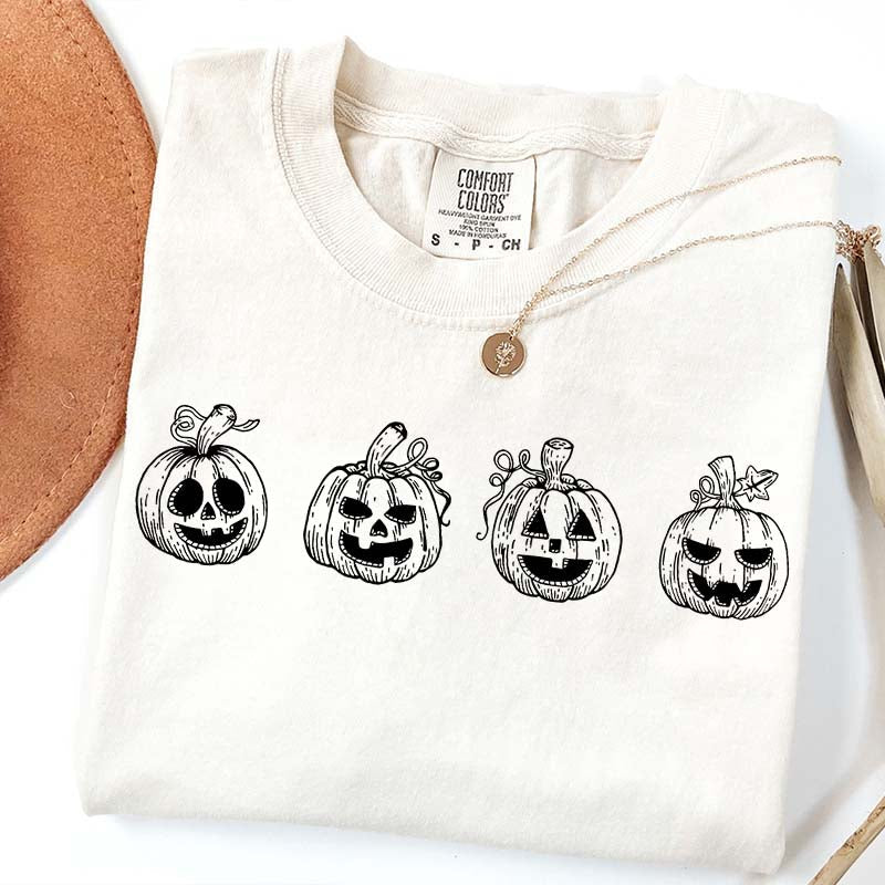 Minimalist Halloween Pumpkin T-Shirt