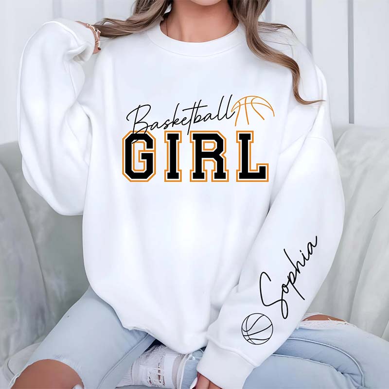 Personalized Basketball Girl Sweatshirt