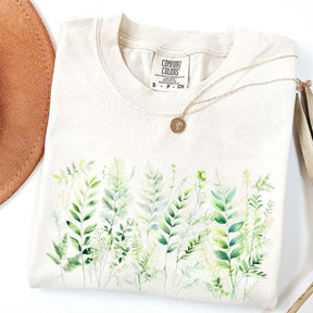 Botanical Fern Leaves Green Foliage T-Shirt