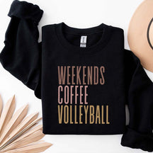 Comfort Color Weekend Coffee Volleyball Sweatshirt