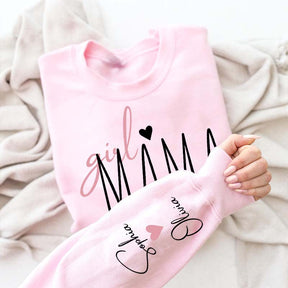 Personalized Girl Mama Sweatshirt