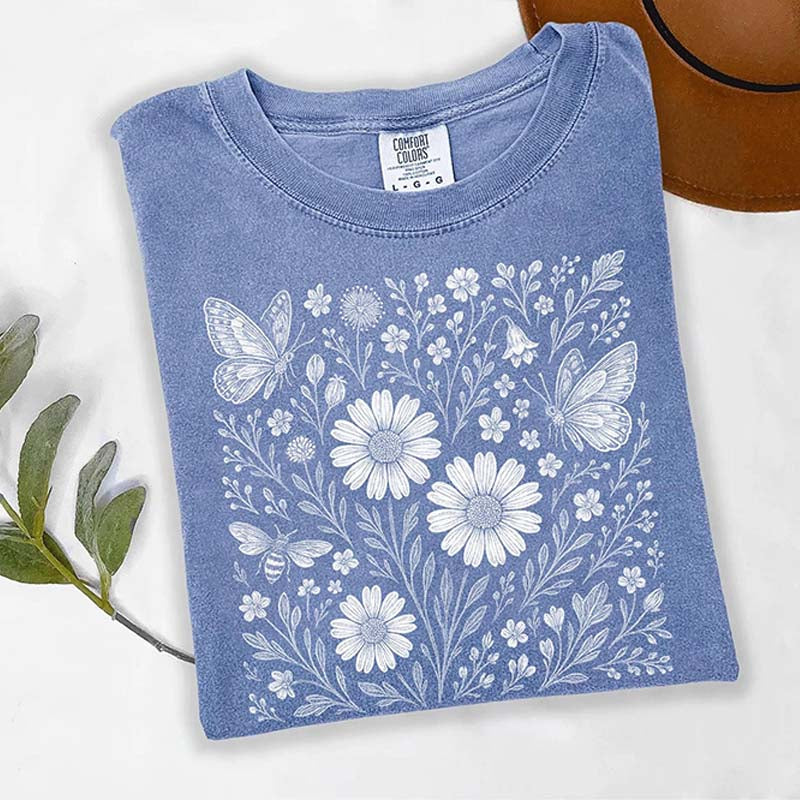 Gift for Gardener Floral T-Shirt