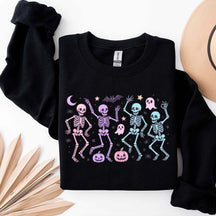 Dancing Skeletons Halloween Retro Sweatshirt