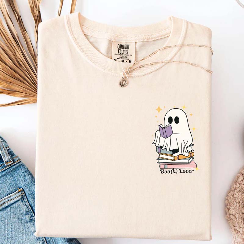 Cute Spooky Boo(k) Lover Readers T-Shirt