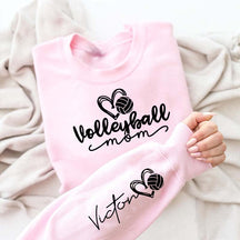Custom Name Volleyball Heart Sport Sweatshirt