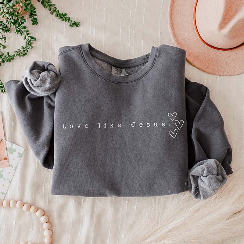 Love Like Jesus Faith Lightweight Sweatshirt