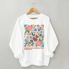 Fearfully And Wonderfully Made Abstract Flower Sweatshirt