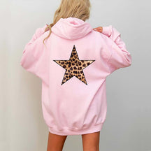 Leopard Star Print Hoodie