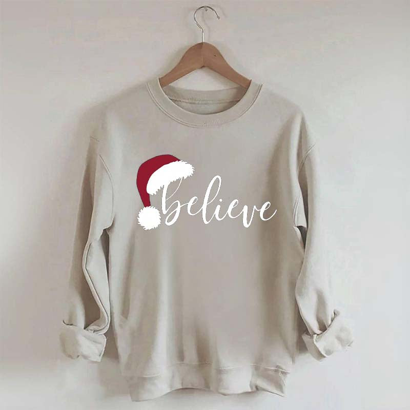 Letter Print Christmas Sweatshirt