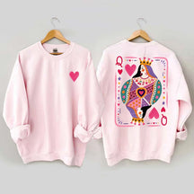 Vintage Queen of Hearts Graphic Sweatshirt