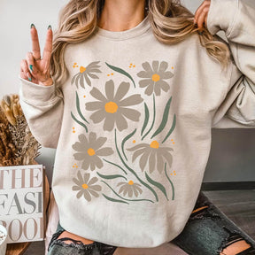 Flower Print Women Gift Sweatshirt