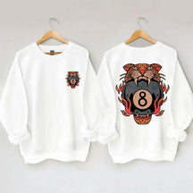 Lucky Leopard Traditional Tattoo T 8 Ball Sweatshirt