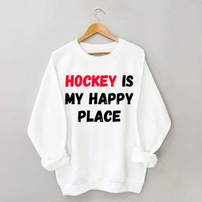 Hockey Is My Happy Place Sweatshirt