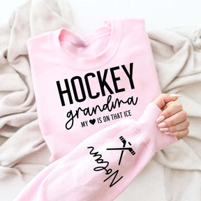 Custom Ice Hockey Grandma Sweatshirt