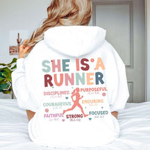 Half Marathon Running Religous Hoodie
