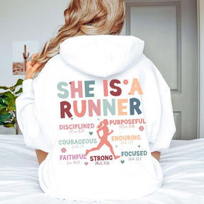 Half Marathon Running Religous Hoodie