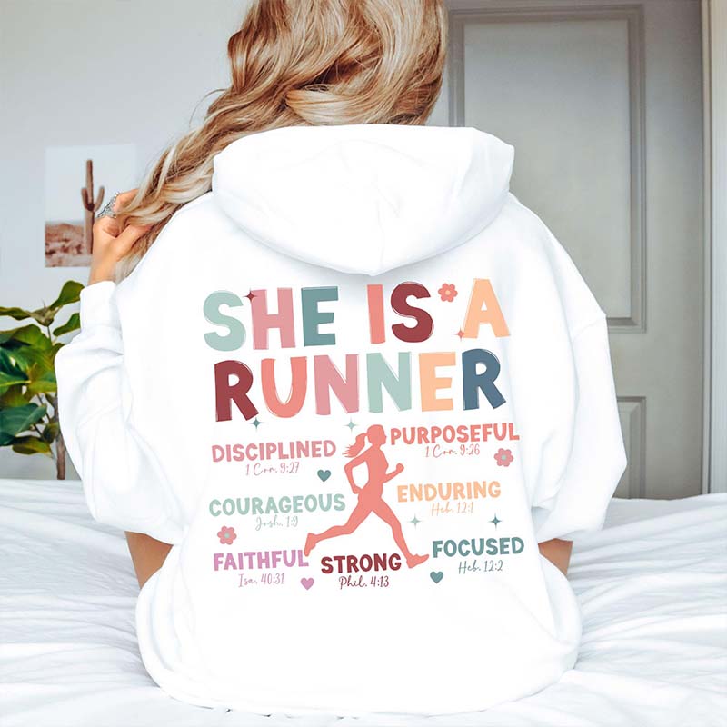 Half Marathon Running Religous Hoodie