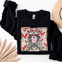 Valentine Raccoon Sweatshirt