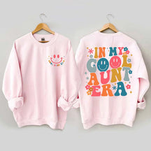 Retro In My Cool Aunt Era Smile Face Sweatshirt