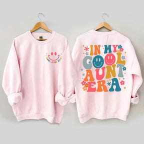 Retro In My Cool Aunt Era Smile Face Sweatshirt