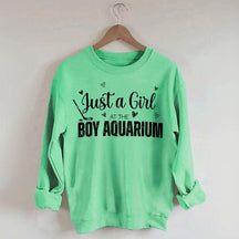 Just a Girl at the Boy Aquarium Hockey Sweatshirt