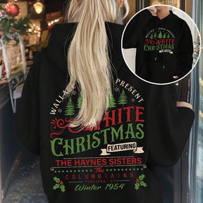 White 1954 Christmas Tree Hoodie