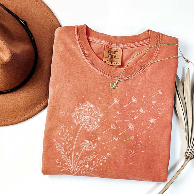 Dandelion Wildflower Comfort Colors T-Shirt