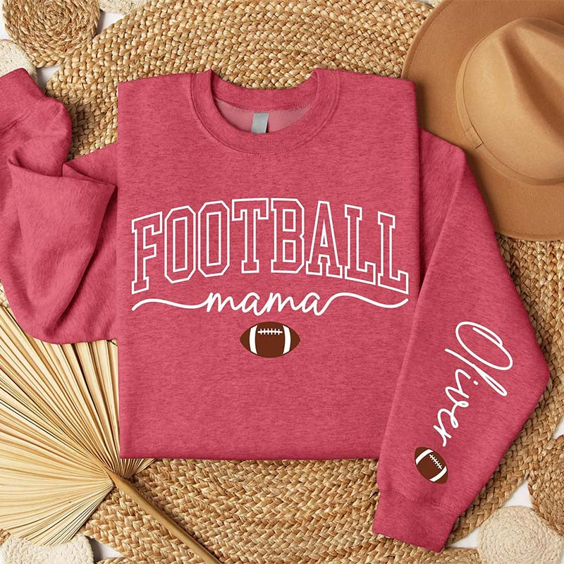 Personalize Football Season Mama Sweatshirt