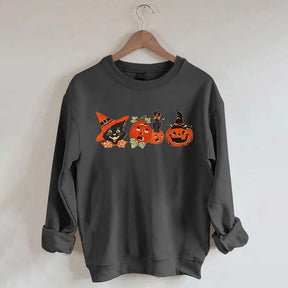 Halloween Black Cat Pumpkin Sweatshirt