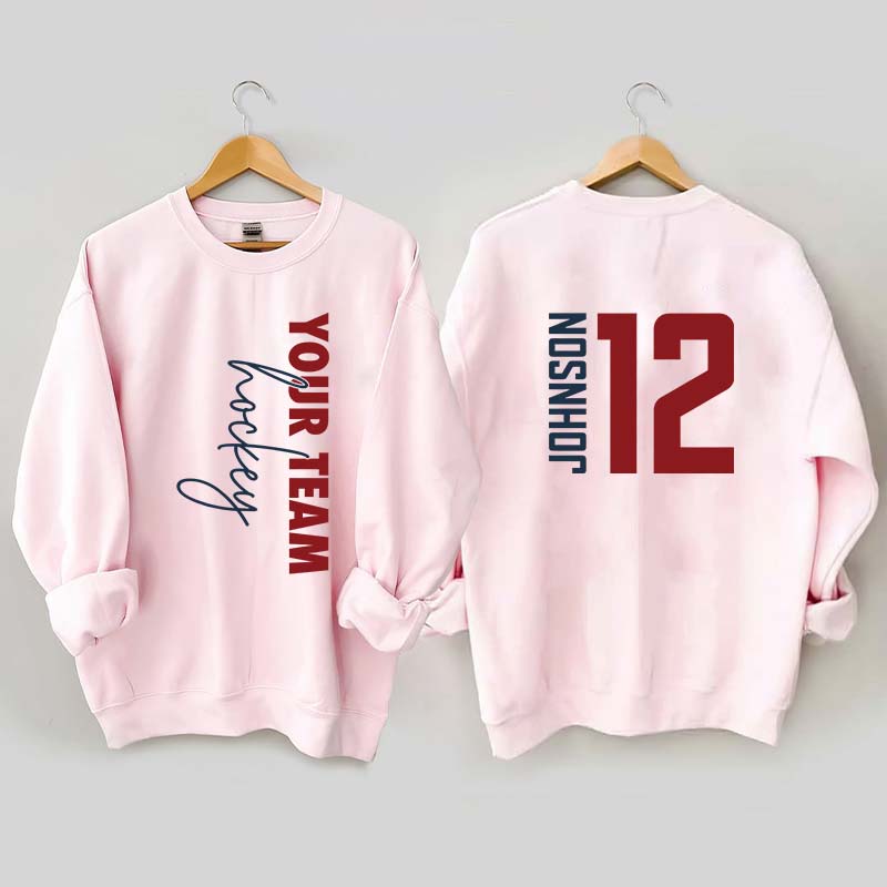 Custom Hockey  Name and Number Sweatshirt