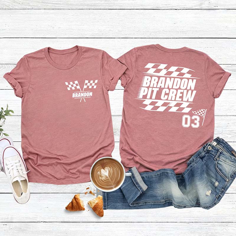 Custom Racing Name And Number T-Shirt
