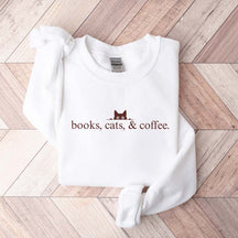 Books Cats & Coffee Sweatshirt