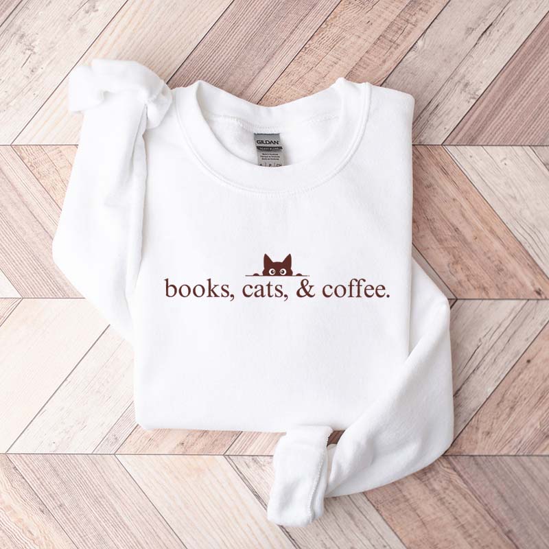 Books Cats & Coffee Sweatshirt