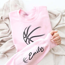 Personalized Basketball Silhouette Sweatshirt