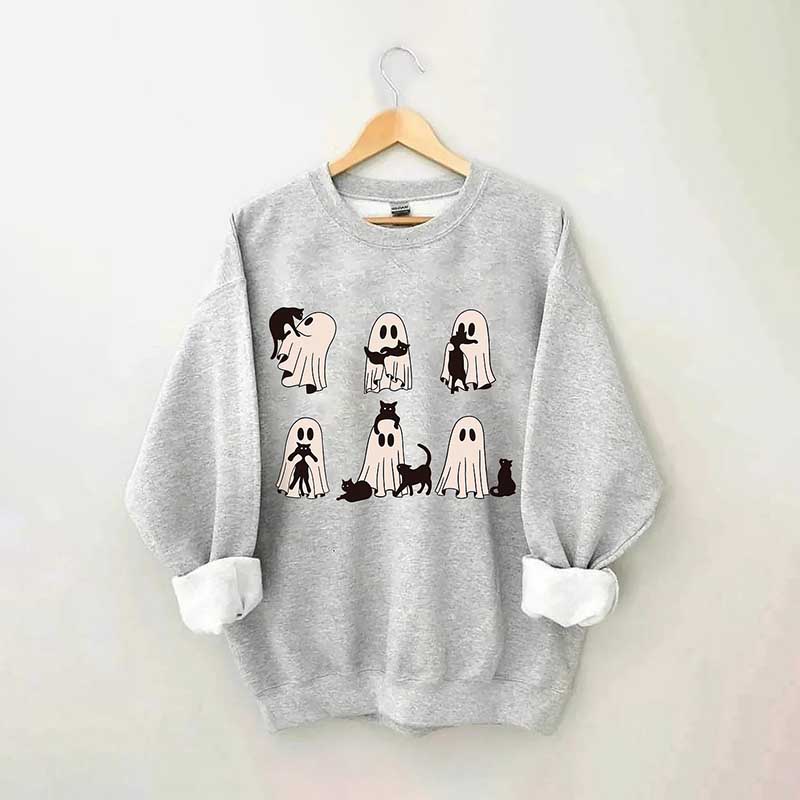 Ghost Black Cat Sweatshirt