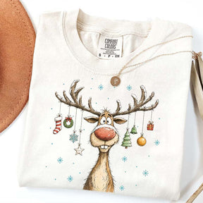 Retro Merry Christmas Retro Reindeer T-Shirt