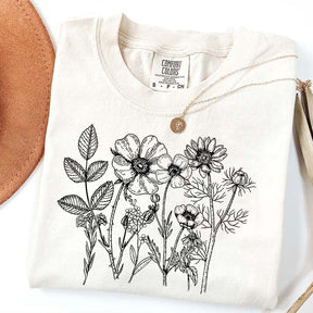 Boho Gardener Floral Botanical T-Shirt