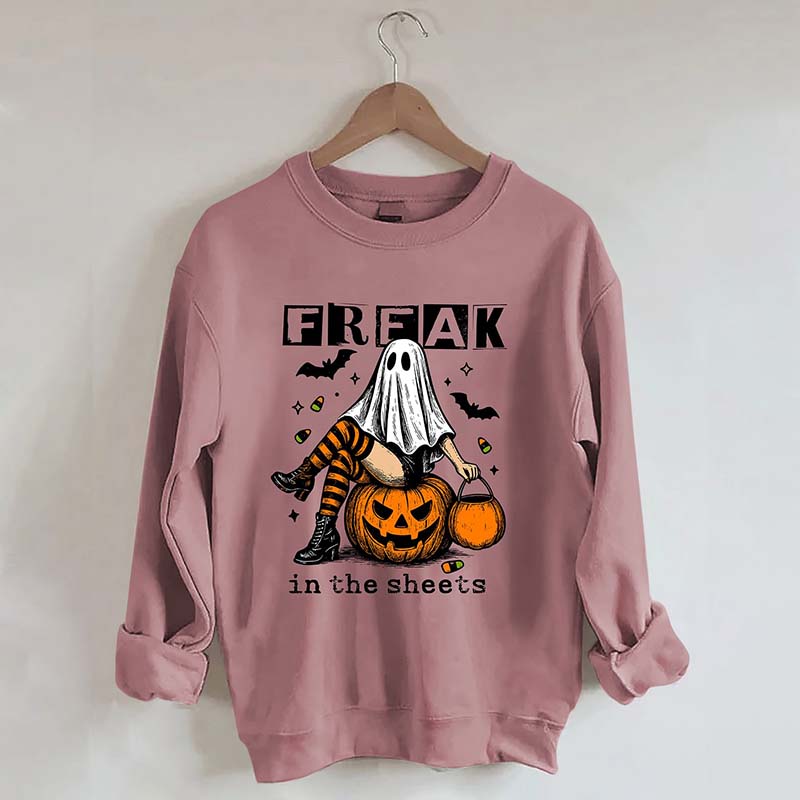 Funny Freak In The Sheets Ghost Girl Sweatshirt